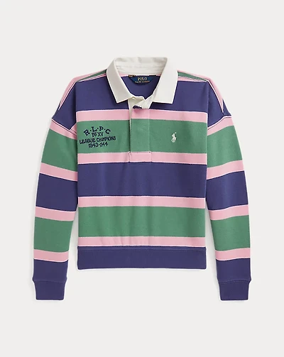 Striped Terry Rugby Sweatshirt