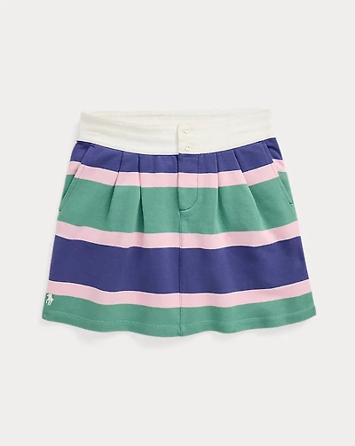 Striped Cotton Terry Rugby Skirt