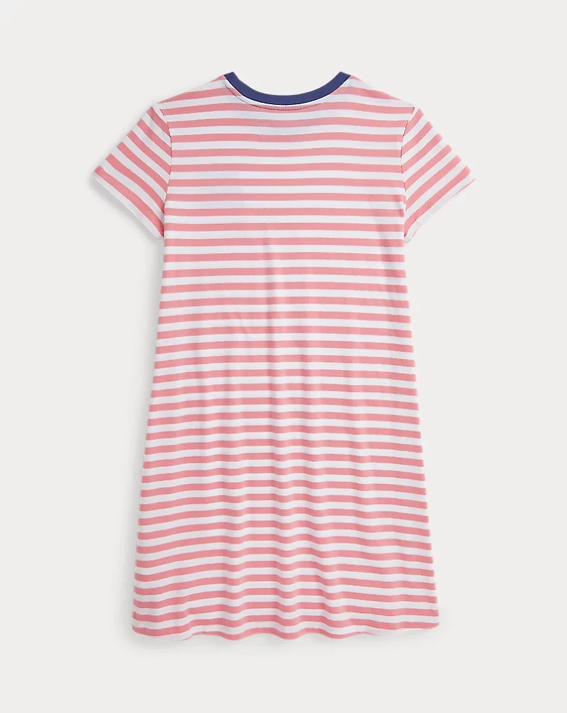 Striped Logo Cotton Jersey Dress