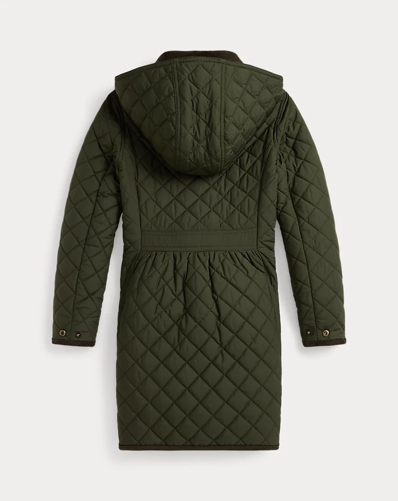 Quilted Long Barn Jacket