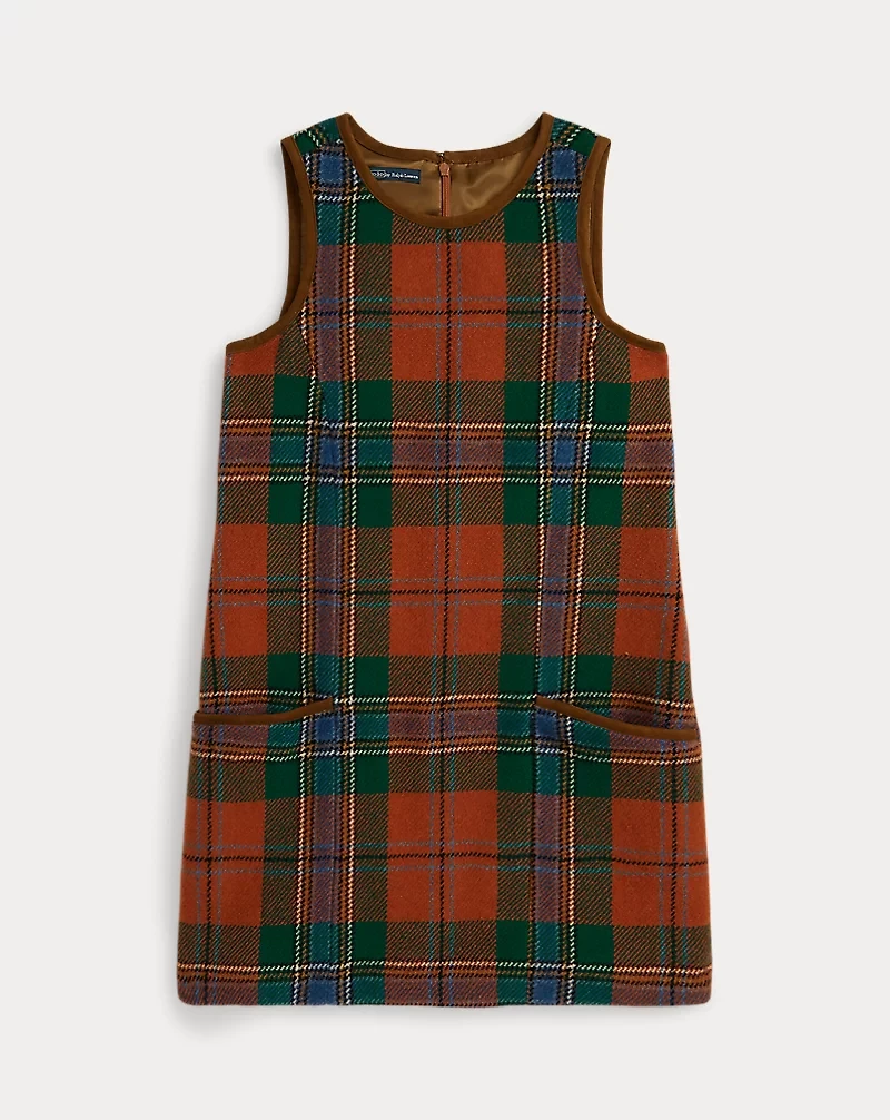 Plaid Wool-Blend Dress