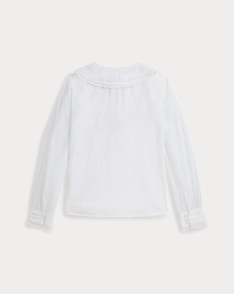 Ruffled Cotton Voile Top