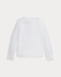 Ruffled Cotton Voile Top