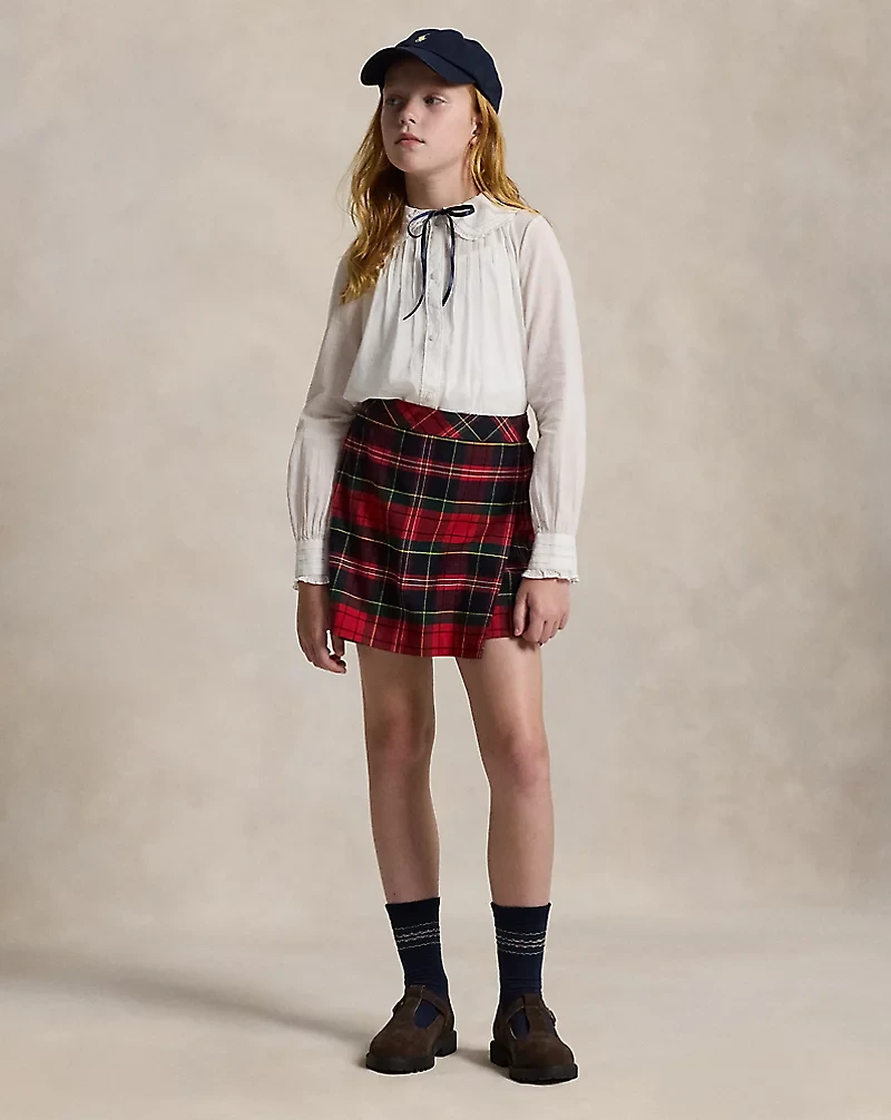 Ruffled Cotton Voile Top