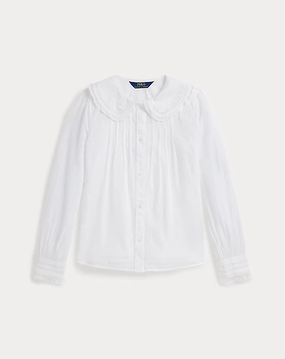 Ruffled Cotton Voile Top