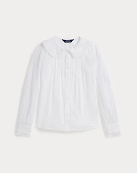 Ruffled Cotton Voile Top