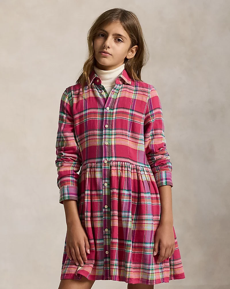 Plaid Cotton Madras Shirtdress