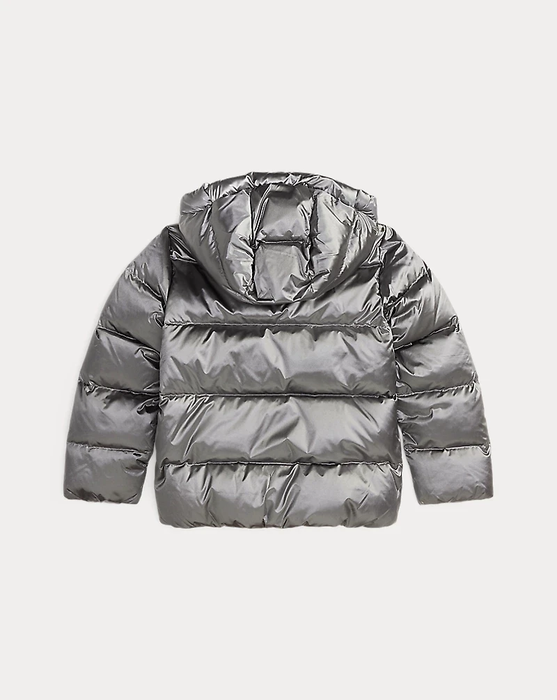 Metallic Down Hooded Jacket