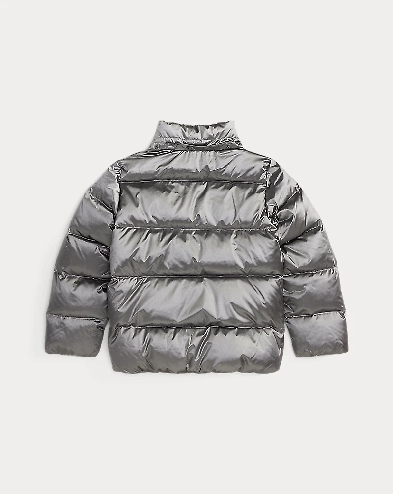Metallic Down Hooded Jacket