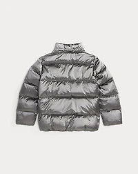 Metallic Down Hooded Jacket