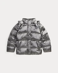 Metallic Down Hooded Jacket