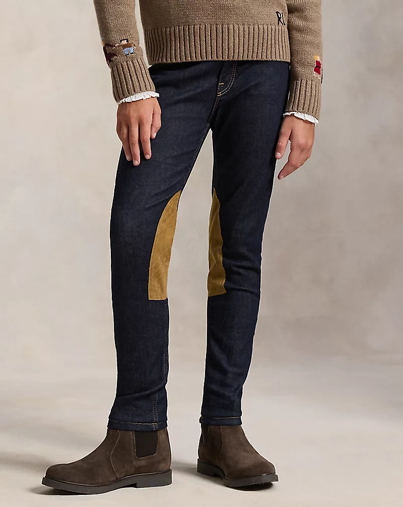 Equestrian-Inspired Denim Legging