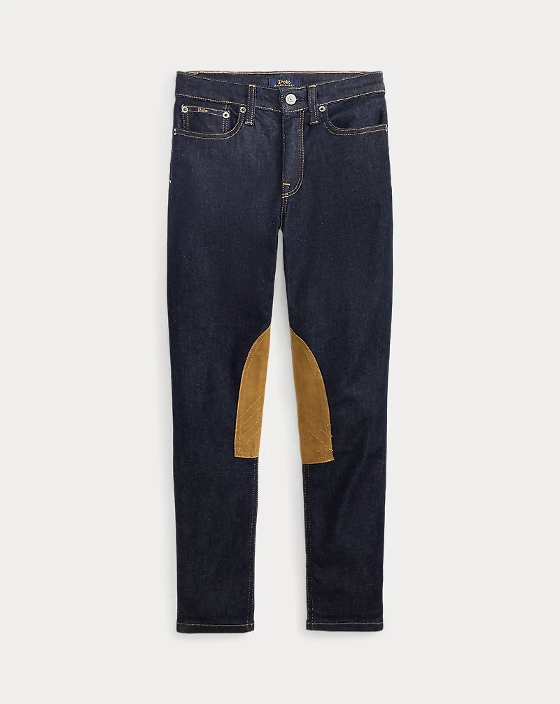 Equestrian-Inspired Denim Legging