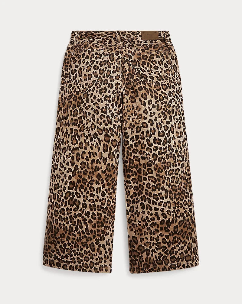 Leopard-Print Wide-Leg Jean