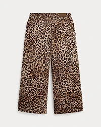 Leopard-Print Wide-Leg Jean