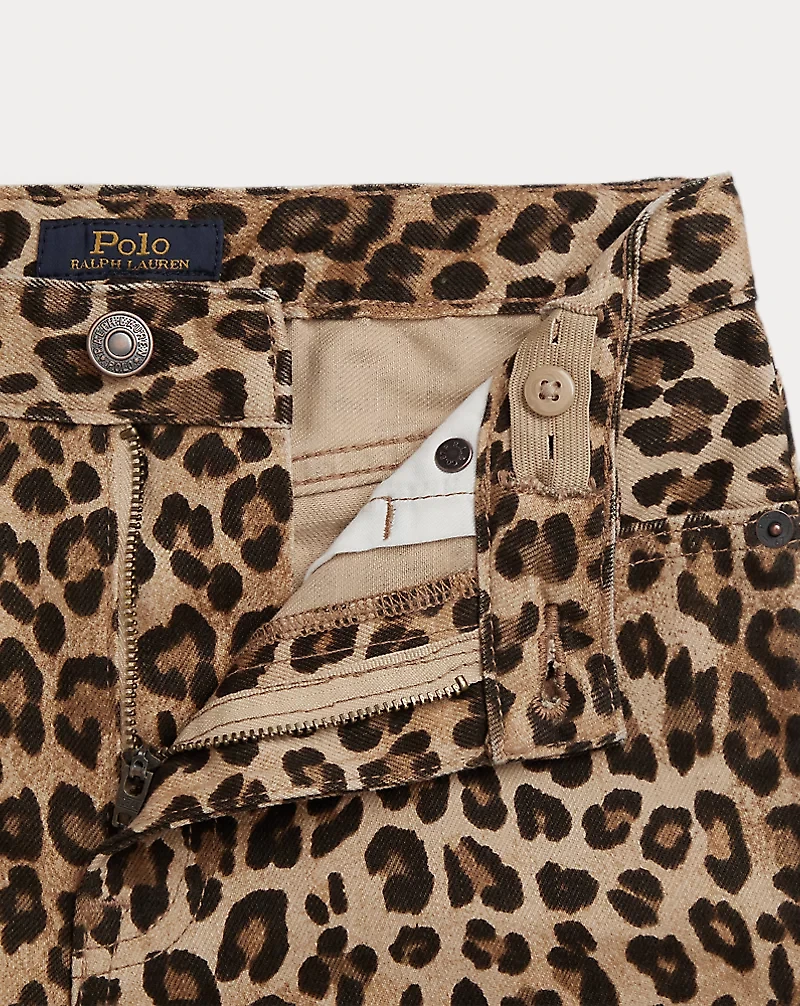 Leopard-Print Wide-Leg Jean