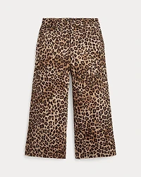 Leopard-Print Wide-Leg Jean