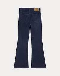 Flared Indigo Stretch Denim Jean