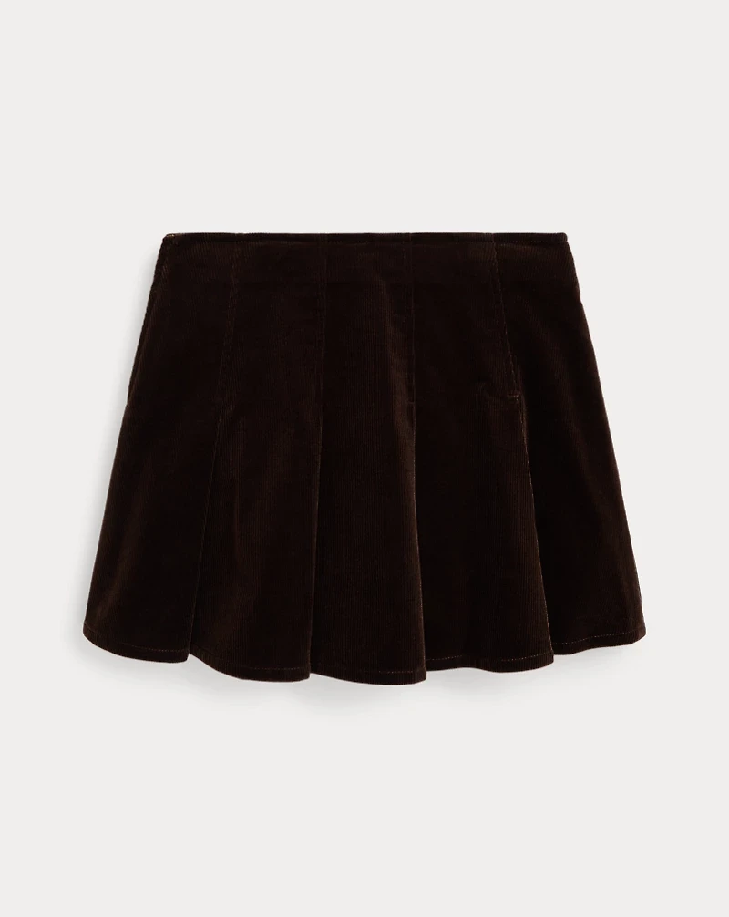 Pleated Corduroy Skirt