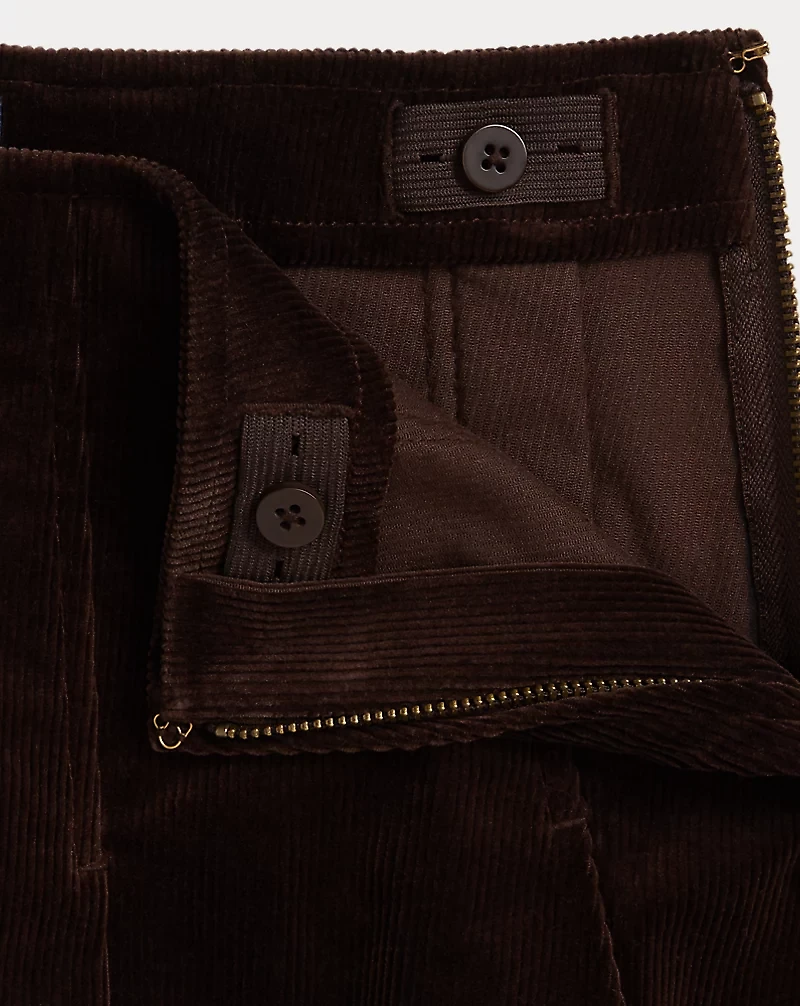 Pleated Corduroy Skirt