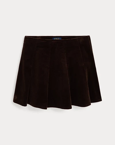 Pleated Corduroy Skirt