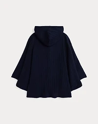 Mini-Cable Cotton Hooded Poncho