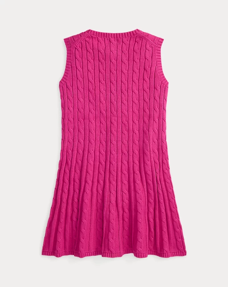 Cable-Knit Cotton Sweater Dress