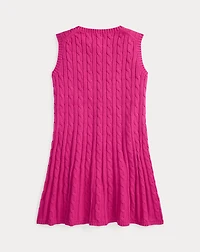 Cable-Knit Cotton Sweater Dress