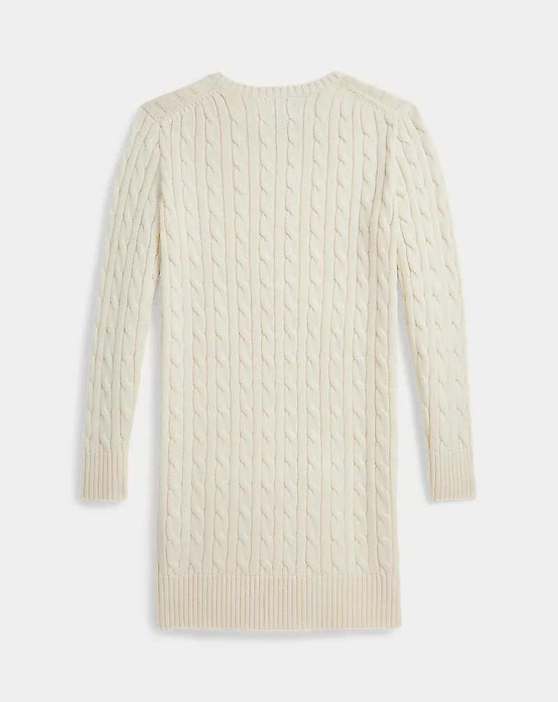 Cable-Knit Cotton Sweater Dress
