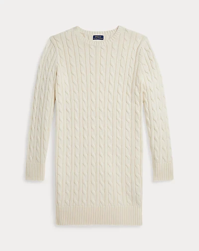 Cable-Knit Cotton Sweater Dress