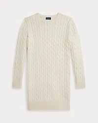 Cable-Knit Cotton Sweater Dress