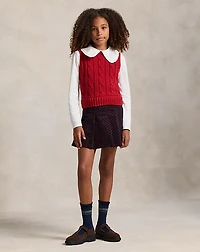 Cable-Knit Cotton Sweater Vest