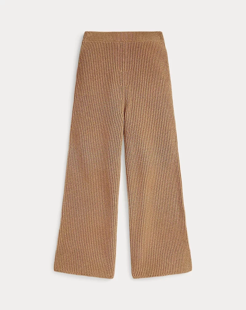 Cotton Wide-Leg Sweater Pant
