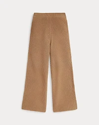 Cotton Wide-Leg Sweater Pant