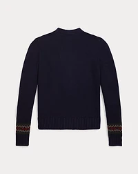 Fair Isle Cotton-Blend V-Neck Cardigan