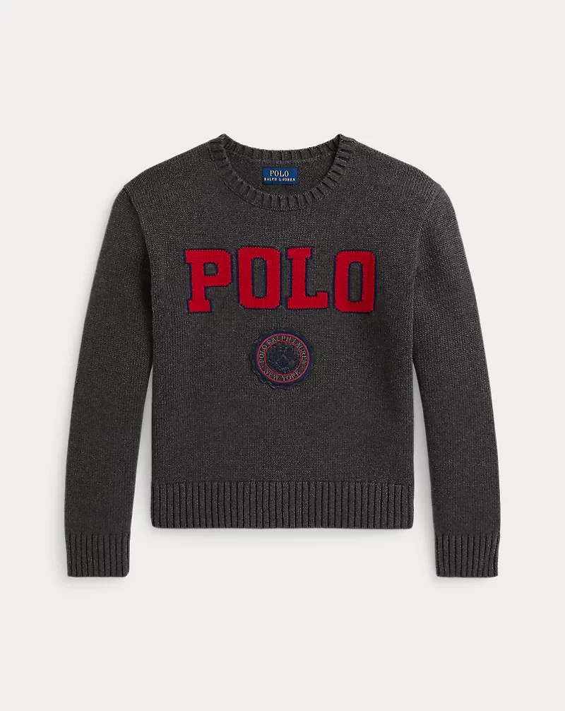 Logo Crest Cotton Sweater
