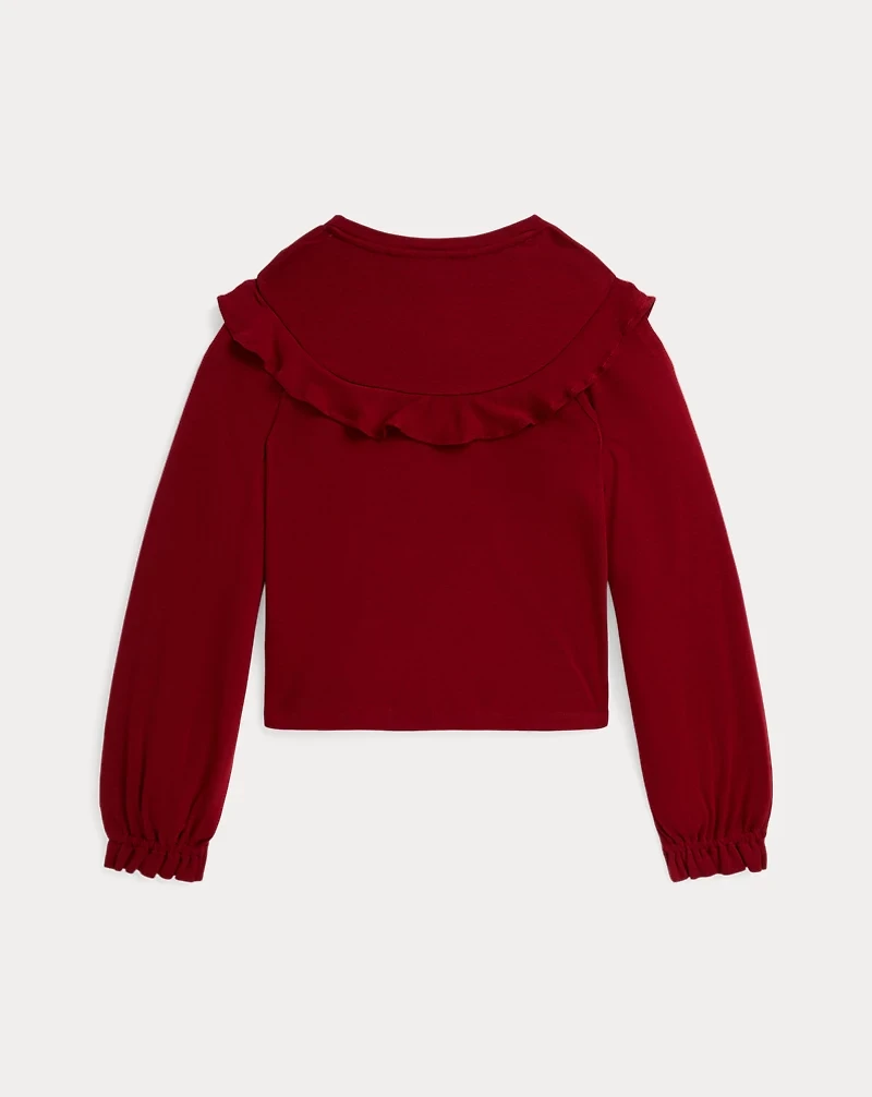 Ruffled Cotton-Modal Top