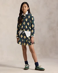 Argyle Stretch Mesh Polo Shirt & Skort