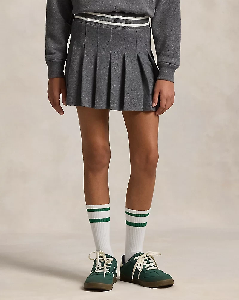 Pleated Cotton Jersey Skort