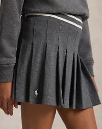 Pleated Cotton Jersey Skort