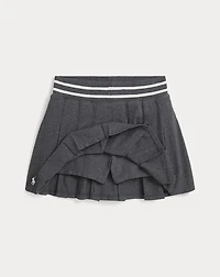 Pleated Cotton Jersey Skort