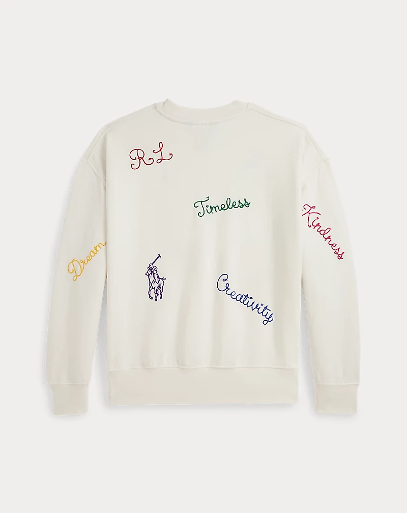 Embroidered Fleece Sweatshirt