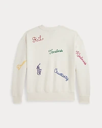 Embroidered Fleece Sweatshirt