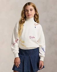 Embroidered Fleece Sweatshirt
