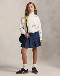 Embroidered Fleece Sweatshirt