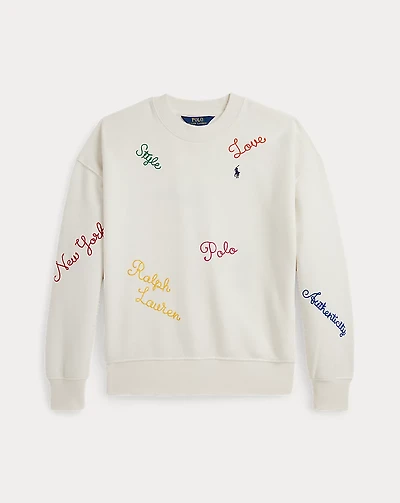 Embroidered Fleece Sweatshirt