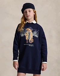 Polo Bear Fleece Sweatshirt Dress
