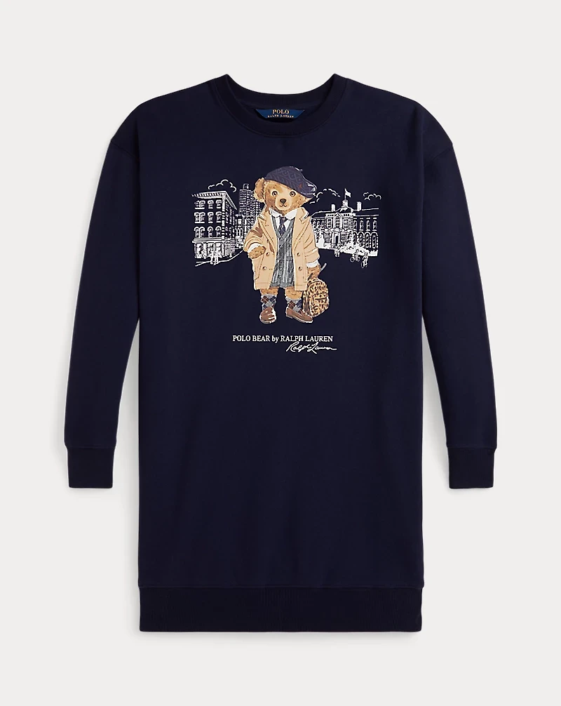 Polo Bear Fleece Sweatshirt Dress