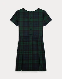 Plaid Pleated Ponte Dress