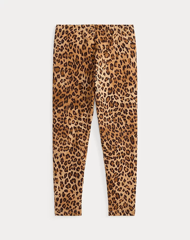 Leopard-Print Stretch Jersey Legging